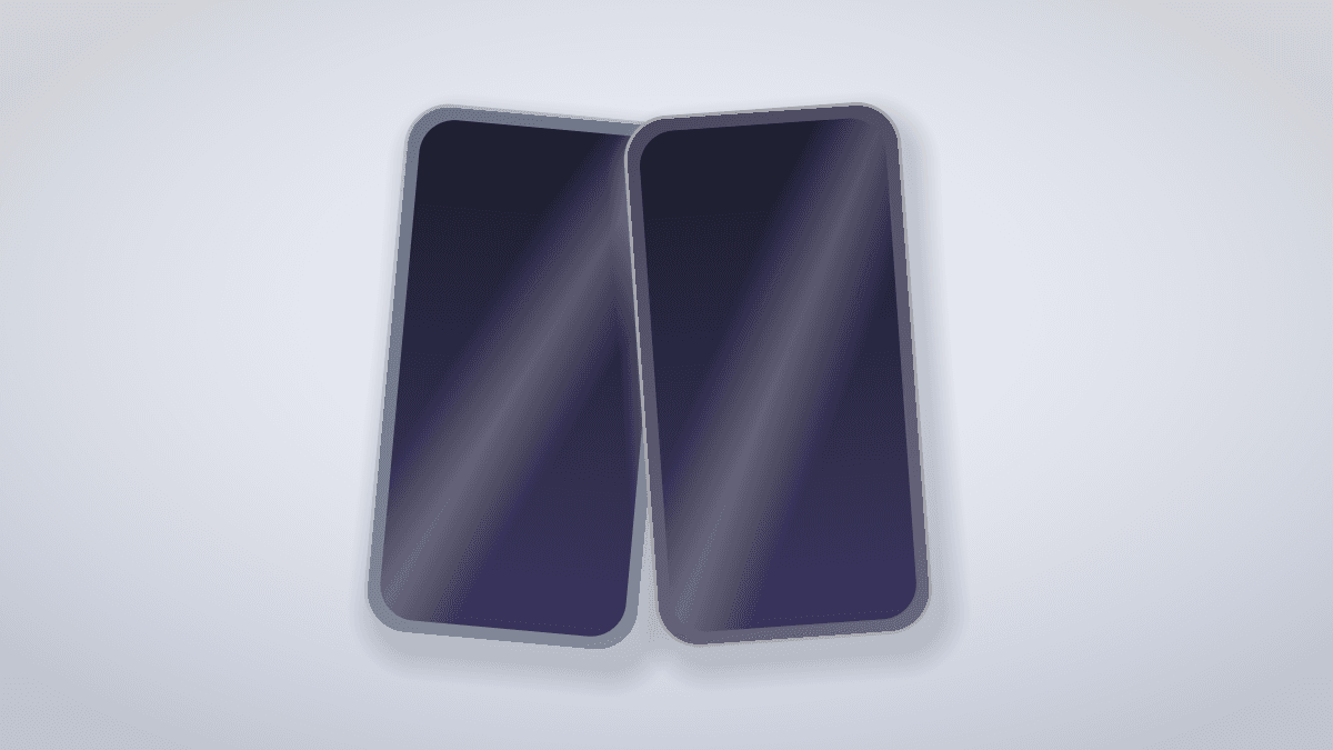 Two smartphones side by side