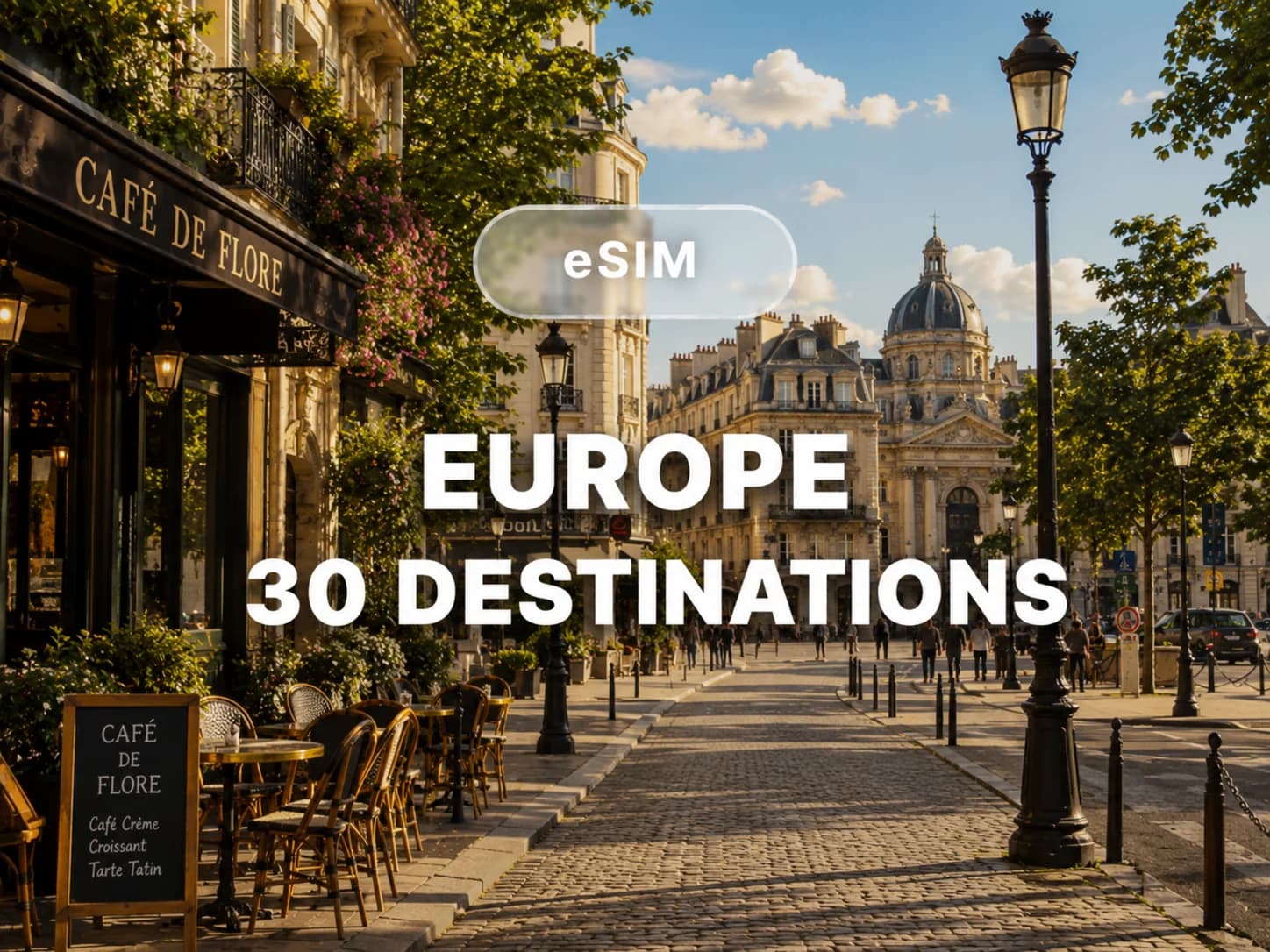 Europe travel eSIM covering 30+ destinations